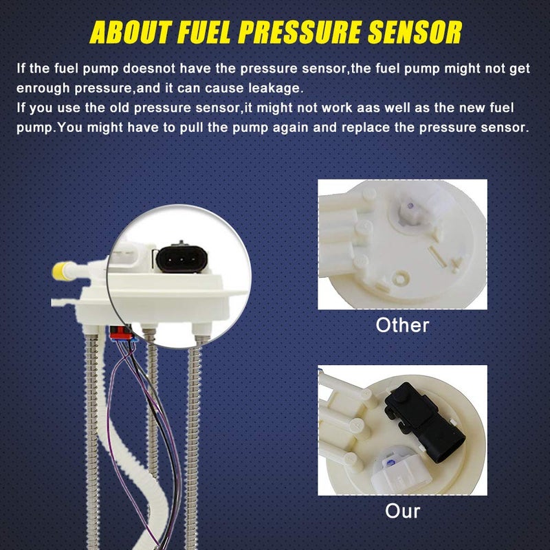 TOPSCOPE Fuel Pump Compatible with Chevy Pickup Silverado GMC Sierra 1999 2000 2001 2002 2003 2004 4.3L 4.8L 5.3L 6.0L 8.1L w/sending unit fuel pressure sensor replaces # E3500M - Image 3